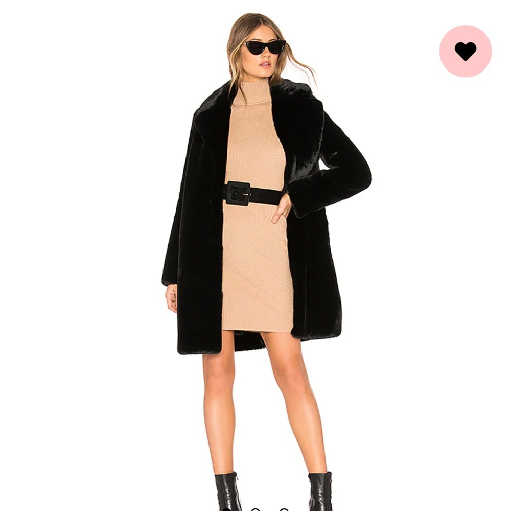Romy Coat in Black Lovers and Friends Revolve